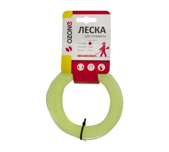 Леска для триммера (15 м; 2 мм; круг) OZONE LTR-2.0CL-15