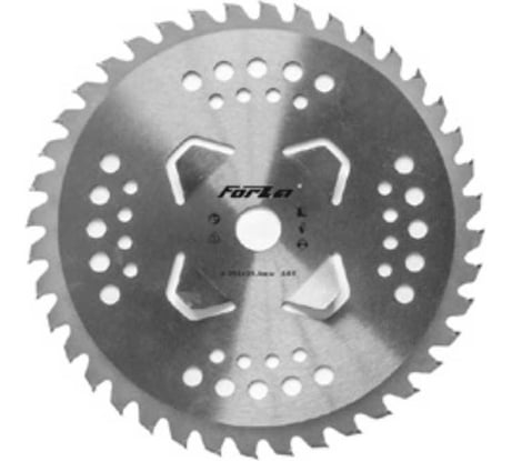 Нож триммера 255x25.4x1.3 мм, 40 зубьев, с напайками и 4-мя отрезными лепестками, А79 FORZA FZ02.01.255.40H4х4