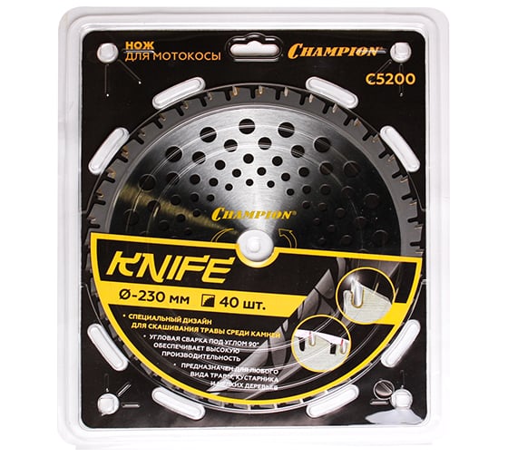Нож с зубцами Knife (230 мм; 25.4 мм; 40Z) CHAMPION C5200 1