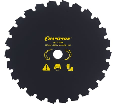 Нож с долотообразными зубцами (225 мм; 20 мм; 1.8 мм; 26Z) CHAMPION C5206