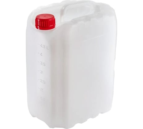 Канистра 5 л, 196x145x260 мм, со шкалой уровня, штабелируемая, антибульк, с пробкой, цвет неокрашенный Тара.ру 31736
