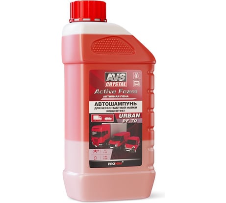 Автошампунь URBAN PF-70 для бесконтактной мойки Active Foam 1:7-10 1 л AVS A07832S