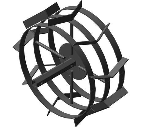 Грунтозацепы вал S24 мм. 445х180 мм. втулка 210 мм. 3 обода FORZA 01.01.32ГМБУ S24.445.180