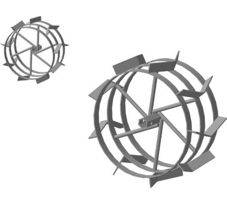 Грунтозацеп вал S24 380х180 мм, втулка 82 мм, 3 обода FORZA 01.01.31.29ГМБ.S24 380.180
