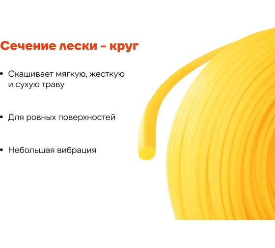Леска Круг 2,4мм, 50м Gigant KVA-03