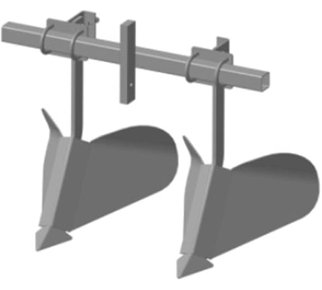 Окучник 2-х рядный на траверсе с НЕрегулируемыми однорядными окучниками 01.05.31 без сцепки FORZA 01.05.32 ОМБ 10.470.700
