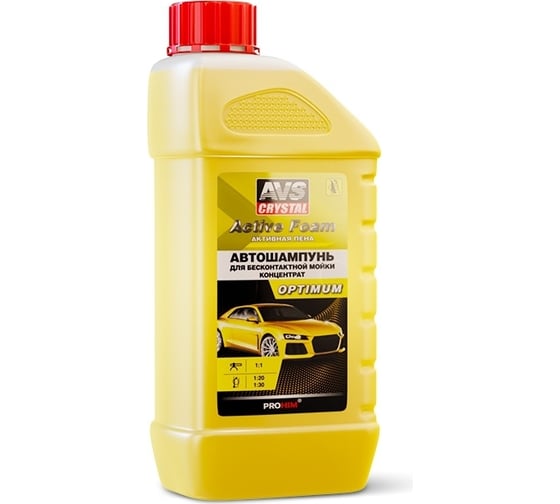 Автошампунь для бесконтактной мойки AVS Active Foam 1:1 PF-10 OPTIMUM 1 л Прохим A07533S 1