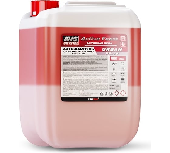 Автошампунь для бесконтактной мойки AVS Active Foam 1:7-10 PF-70 URBAN 6 кг Прохим A07833S 1