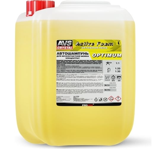 Автошампунь для бесконтактной мойки AVS Active Foam 1:1 PF-10 OPTIMUM 5 кг Прохим A07534S