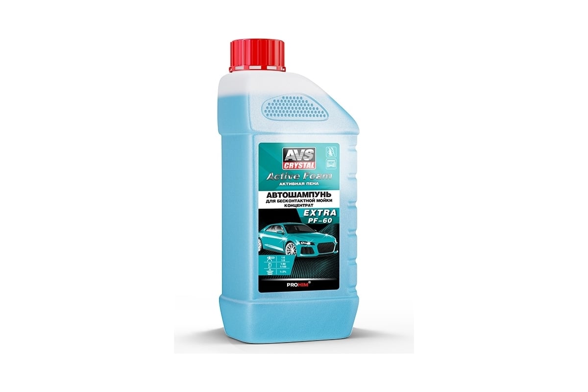 Автошампунь для бесконтактной мойки AVS Active Foam 1:6-9 PF-60 EXTRA 1 л  Прохим A07588S