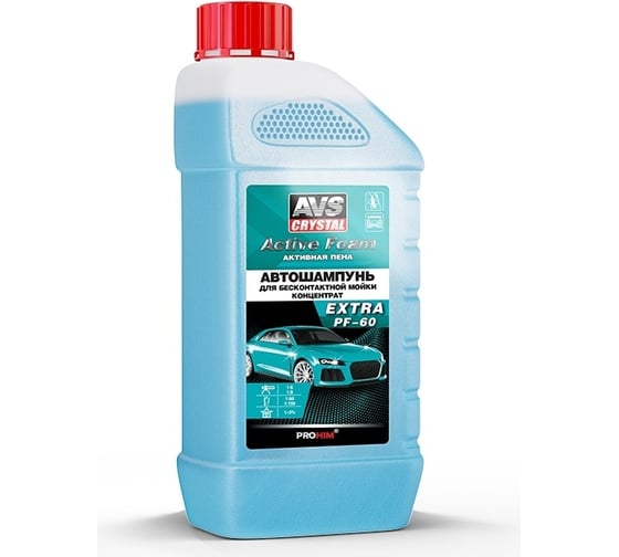 Автошампунь для бесконтактной мойки AVS Active Foam 1:6-9 PF-60 EXTRA 1 л Прохим A07588S 1