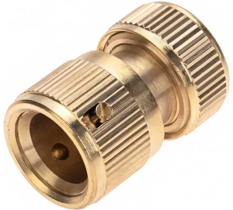 Коннектор латунный быстросъемный 1/2", с аквастопом для шланга ЧЕТЫРЕ СЕЗОНА 62-0279