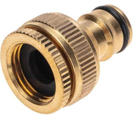 Адаптер латунный 1/2"-3/4", внутренняя резьба, с переходником ЧЕТЫРЕ СЕЗОНА 62-0273
