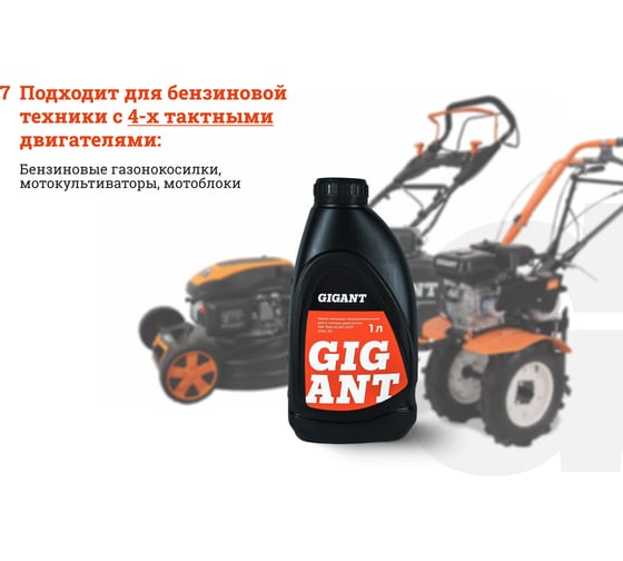 Масло 4-х тактное 10W40 1 л Gigant GDEL-06
