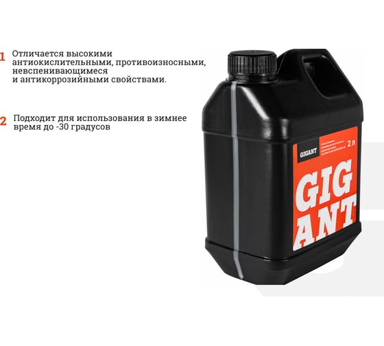 Масло 4-х тактное 10W30 2 л Gigant GDEL-05