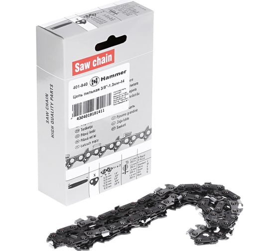 Цепь пильная Flex 401-940 (3/8''; 1.3 мм; 44 звена) HAMMER 150723