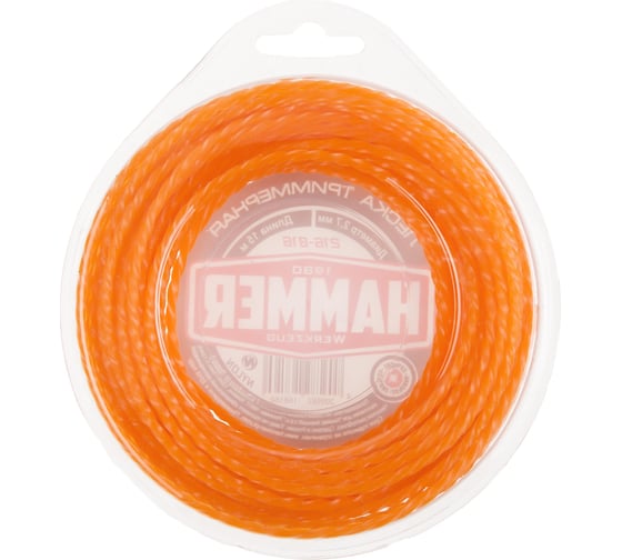 Леска триммерная 216-816 (2.7 мм; 15 м; витой квадрат) HAMMER 599732