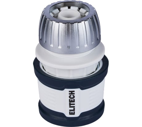 Соединитель для шланга металлический 13 мм 1/2" с аквастопом HF 011MWS Garden Elitech 206040