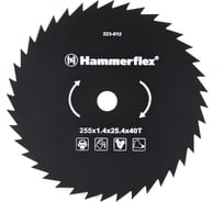 Нож для триммера Flex 223-012 (1.4 мм; 255 мм; 40 зубов) закаленная сталь HAMMER 58650