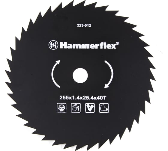 Нож для триммера Flex 223-012 (1.4 мм; 255 мм; 40 зубов) закаленная сталь HAMMER 58650