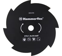 Нож для триммера Flex 223-010 (1.4 мм; 255 мм; 8 зубов) закаленная сталь HAMMER 58648