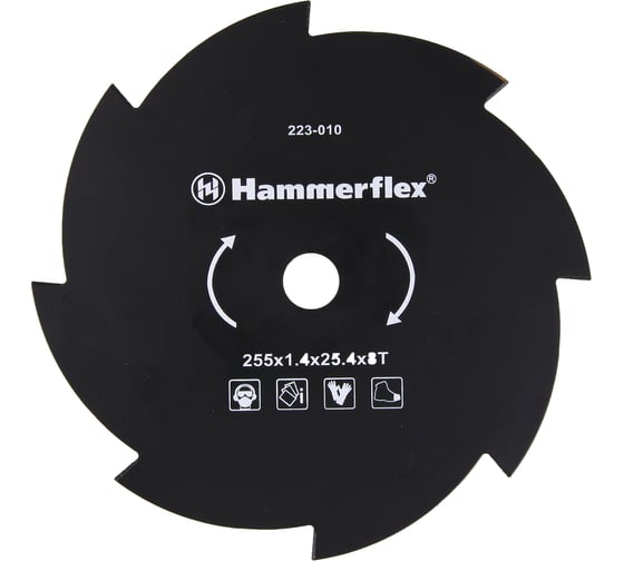 Нож для триммера Flex 223-010 (1.4 мм; 255 мм; 8 зубов) закаленная сталь HAMMER 58648