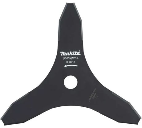 Нож 3 зуба, 305x25.4 мм для травы Makita D-66042