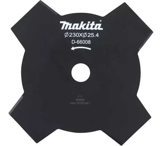 Нож 4 зуба, 230x25.4 мм для травы Makita D-66008 1