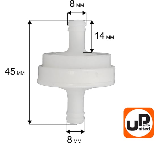Фильтр топливный для двигателя B&S (аналог 394358, 805008) UNITED PARTS 90-0666