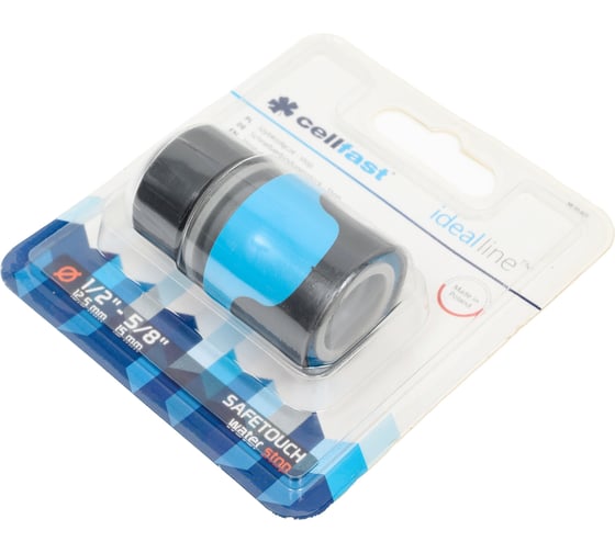 Коннектор - стоп SAFETOUCH IDEAL 1/2'' Cellfast 50-622
