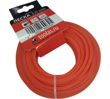 Леска для триммера, звезда, 15 м, 3 мм TOOLAS 00006271