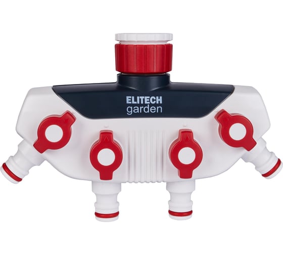 Распределитель потоков 4-х канальный с переходником 3/4"-1" HF 002 Garden Elitech 206026