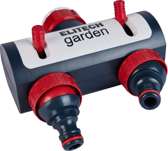 Распределитель потоков 2-х канальный премиум с переходниками 3/4” и 1” HF 003 Garden Elitech 206027