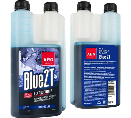 Масло полусинтетическое двухтактное (1 л; API TC; дозаторная канистра) AEG Lubricants 30743
