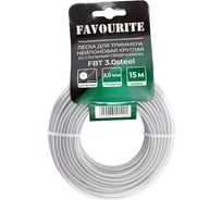 Леска для триммера нейлоновая 3.0 мм, 15 м, круглая со стальным сердечником FAVOURITE FBT 3.0steel 135331530
