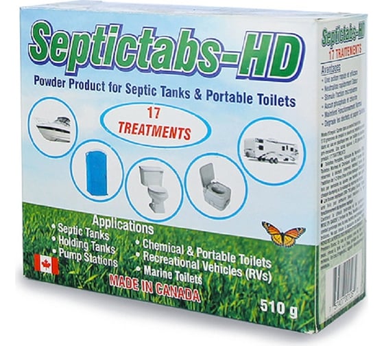 Средство для выгребных ям и баков для отходов SEPTICTABS-HD 510 г ООО Санитек П0000013673