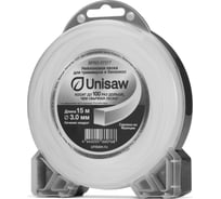 Леска триммерная 3.0 мм, 15 м, квадрат Unisaw SPRO-07317