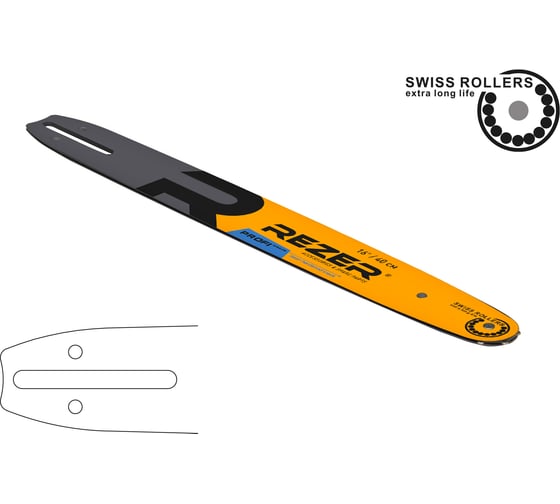 Шина Profi 401 L 9 A, сварная (BOSCH - 3/8", 1.1 мм, 57 зв.) Rezer 03.016.00035