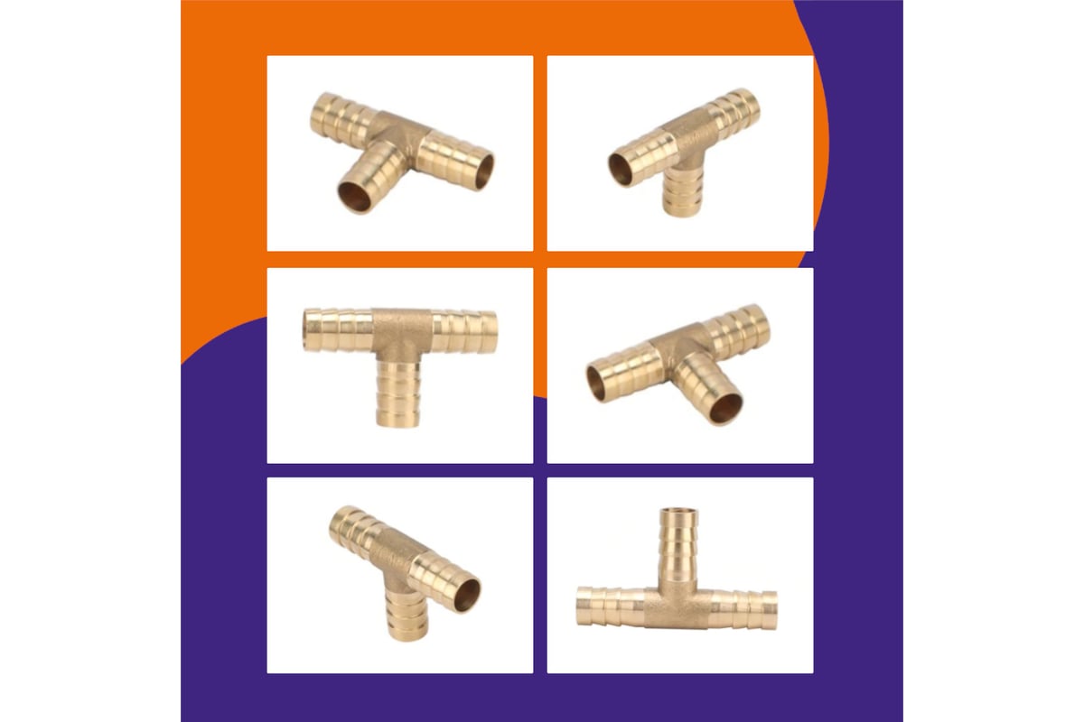 Тройник соединительный для садовых шлангов (18 мм) MasterProf ДС.020023 ...