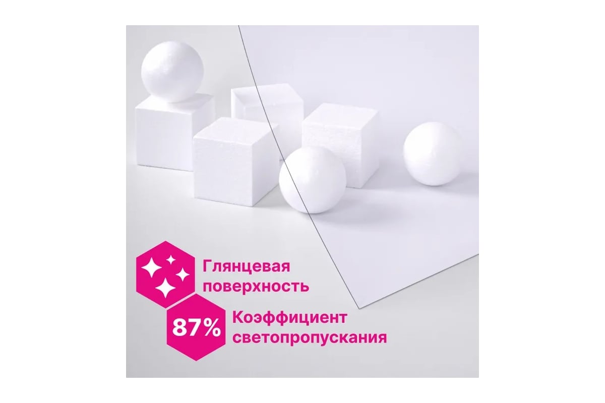 Листы из полиэтилентерефталата ПЭТ-А 1х2050x1250 мм (00 прозрачный ...