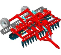 Дисковая борона БДМ 4х2ПК с планчатым катком и корпусами АТП-0909 ARTAYUS 1009