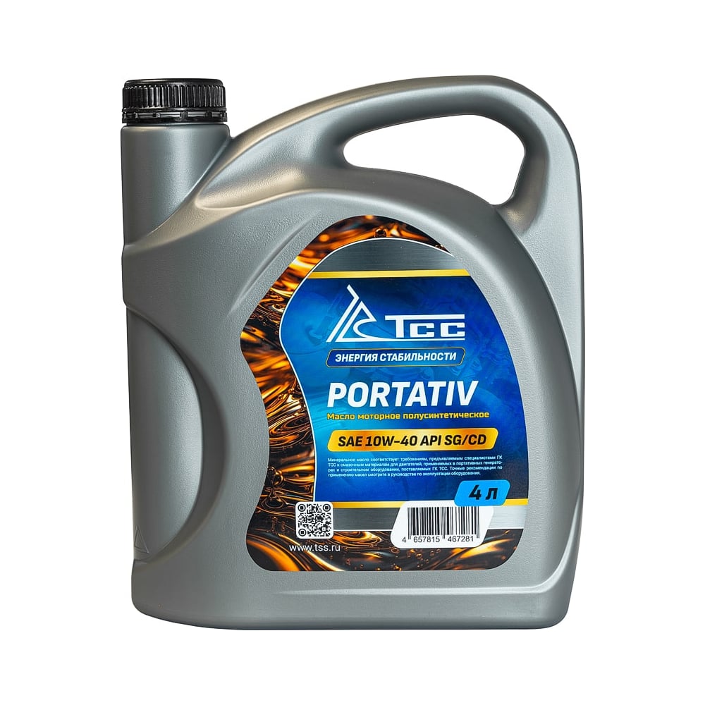 Масло полусинтетическое ТСС Портатив SAE 10W-40 API SG/CD канистра 4л ...