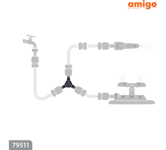 Тройник соединительный AMIGO 79511