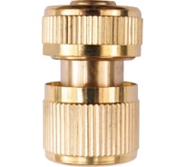 Соединитель латунный с автостопом 1/2" FLO 89071