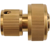 Соединитель латунный с автостопом 3/4" FLO 89103