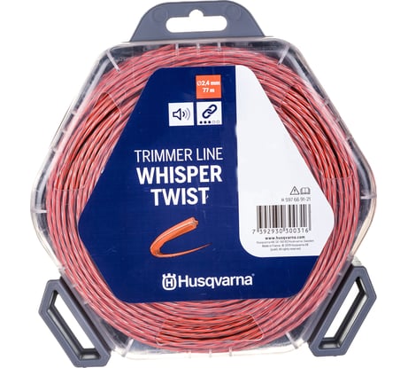 Корд триммерный бесшумный Whisper Twist (2.4 мм х 77 м; витой) Husqvarna 5976691-21