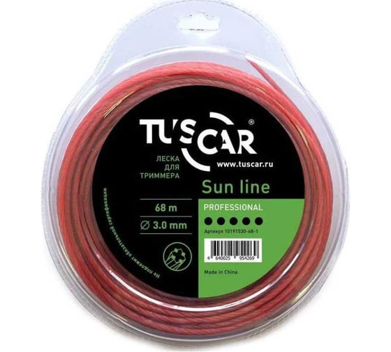 Леска Sun line, Professional 3.0 мм, 68 м для триммера TUSCAR 10191530-68-1 1