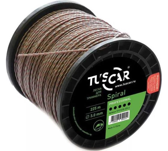 Леска Spiral grey/red, Professional 3.0 мм, 225 м для триммера TUSCAR 10131630-225-4
