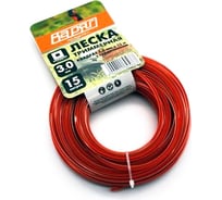 Леска 3.0 мм, квадрат с сердечником, оранжевый, 15 метров ВАРЯГ 01433