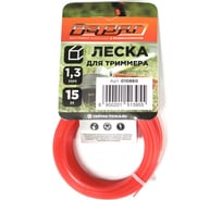 Леска 1.3 мм, 15 м, квадрат, красный (5/400) ВАРЯГ 010860